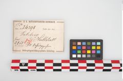 Etikett zu Bronzegewandbesatzknöpfchen (NHMW-PRAE-026298)